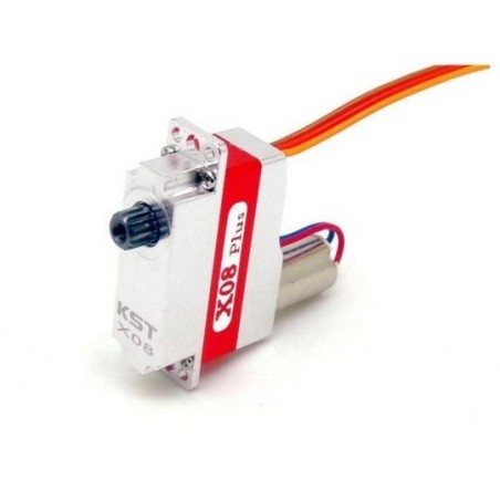 Servos - Mikro-Servo KST X08 PLUS MG HV (9.5g, 5.3kg.cm, 0.09s/60°) - FLASH RC