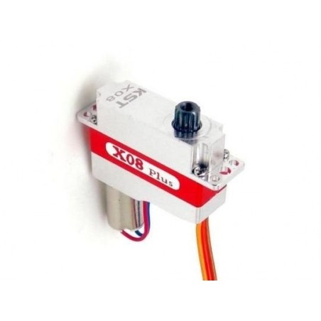 Servos - Mikro-Servo KST X08 PLUS MG HV (9.5g, 5.3kg.cm, 0.09s/60°) - FLASH RC