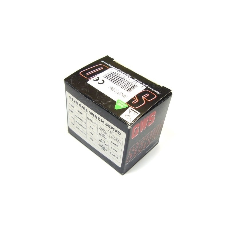 Servos - Servo winch GWS S125 12T/2BB - Toma JR (50g, 10kg.cm, 0.64s/180°) - FLASH RC