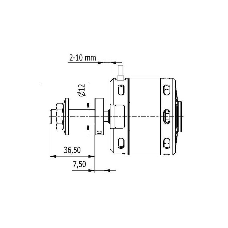 Propeller holder - AXI 12mm propeller holder for 8mm shaft (AXI 53xx, DUALSKY XM63xx) - FLASH RC