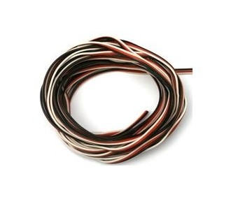 Cables servos - Cable Servo 3 brin type Futaba 0,25mm² - 5m Muldental - FLASH RC