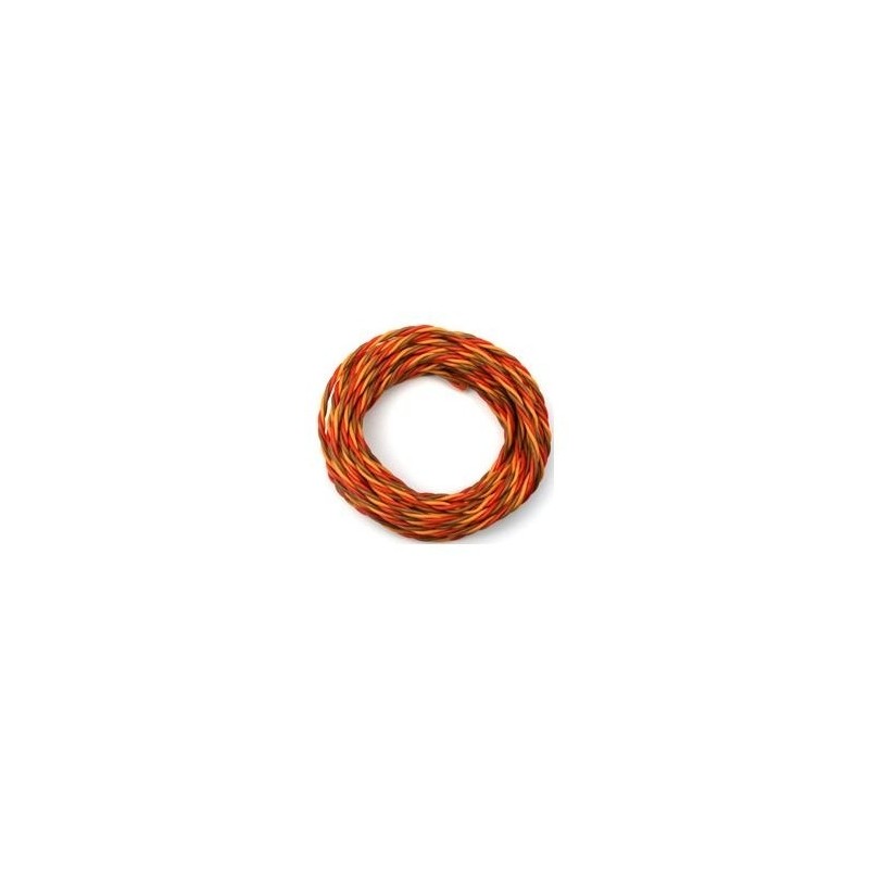 Cavi servo - Cavo servo 3 fili ritorti Graupner 0,25mm² 5m Silicone Muldental - FLASH RC
