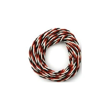 Servo cables - Servo cable 3 strands 0,25mm² twisted type Futaba 5m Muldental - FLASH RC