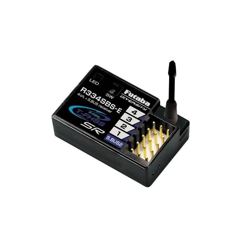 2.4GHz S-FHSS/FHSS/T-FHSS FUTABA - R334SBS-E T-FHSS 2.4GHZ Ricevitore Futaba - FLASH RC