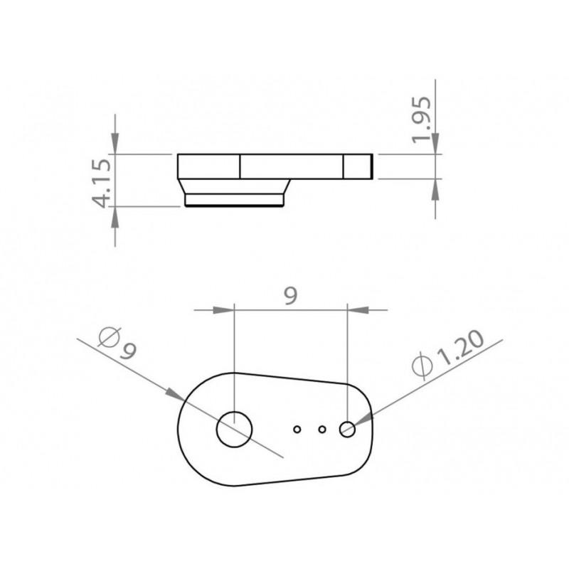 Palonniers métal courts DS450/480, DS/HV6100, DS6125, DS95, HV6130, HBL6625 MKS (2 pcs) - FLASH RC