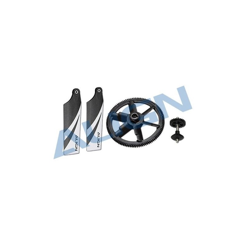T-REX 450 L DOMINATOR - H45G004XXT - Set di aggiornamento della trasmissione di coda autorotazione 104T 28T TREX-450L ALIGN - FL