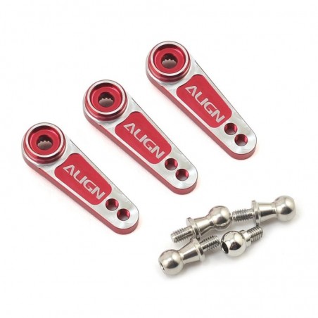 T-REX 550L - HSP61015QR - D6FF Metal Servo Horn(M2.5)-Red ALIGN - FLASH RC