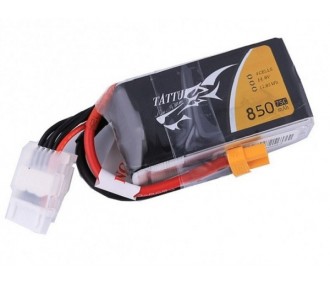 Baterías de propulsión de aviones RC - Tattu lipo 4S 14.8V 850mAh 75C xt60 socket battery - FLASH RC