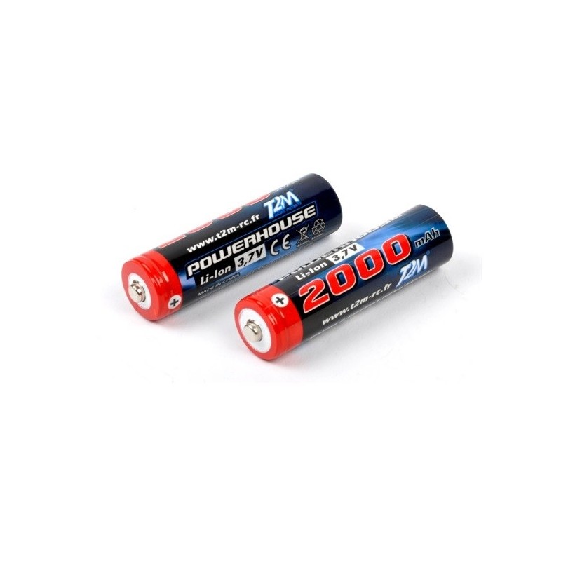 T4933/19 - Accus Li-Ion 3,7V 2000mah (2 pcs) - Pirate Tracker/Booster/Dune/Ripper - FLASH RC