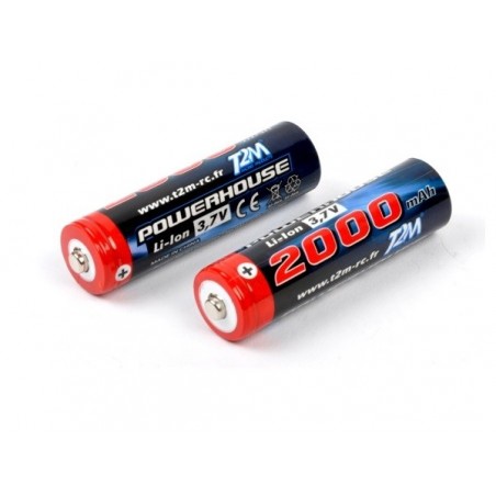 T4933/19 - Accus Li-Ion 3,7V 2000mah (2 pcs) - Pirate Tracker/Booster/Dune/Ripper - FLASH RC