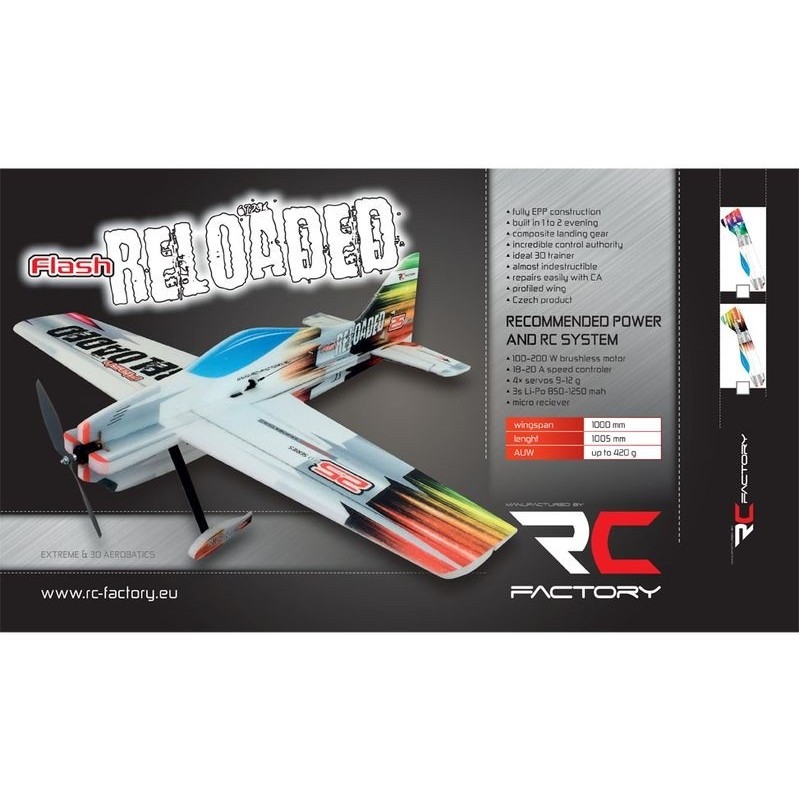 RC Aerobatic Aircraft - Flash Rainbow Aircraft approx.1.00m Rc Factory - FLASH RC