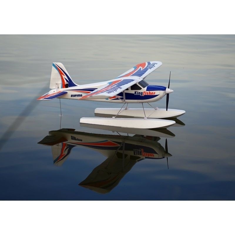 RC Seaplanes - FMS Kingfisher PNP aircraft kit approx. 1.40m with floats & skis - FLASH RC