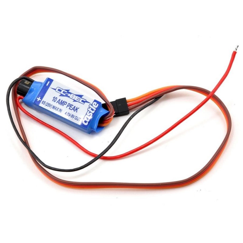 Switch Bec - Switch Bec 10A - out 4.8/9V - in 6S max - Castle Creations - FLASH RC