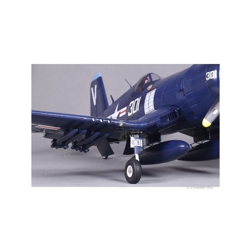Warbirds RC - Flugzeug FMS F4U corsair (blau) giant V3 PNP ca.1.40m - FLASH RC