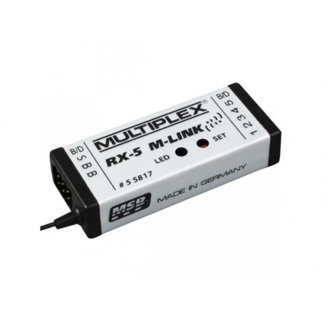 M-Link Empfänger (mit Telemetrie) - 2,4 GHz RX-5 M-LINK Multiplex-Empfänger - FLASH RC