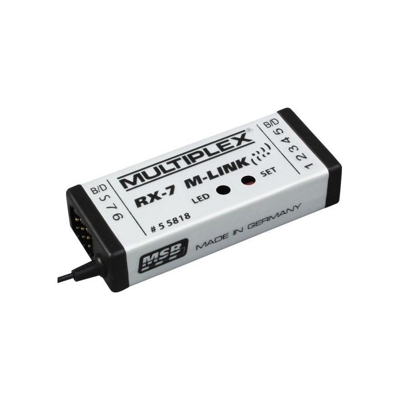 M-Link Empfänger (mit Telemetrie) - 2,4GHz RX7 M-LINK Multiplex-Empfänger - FLASH RC