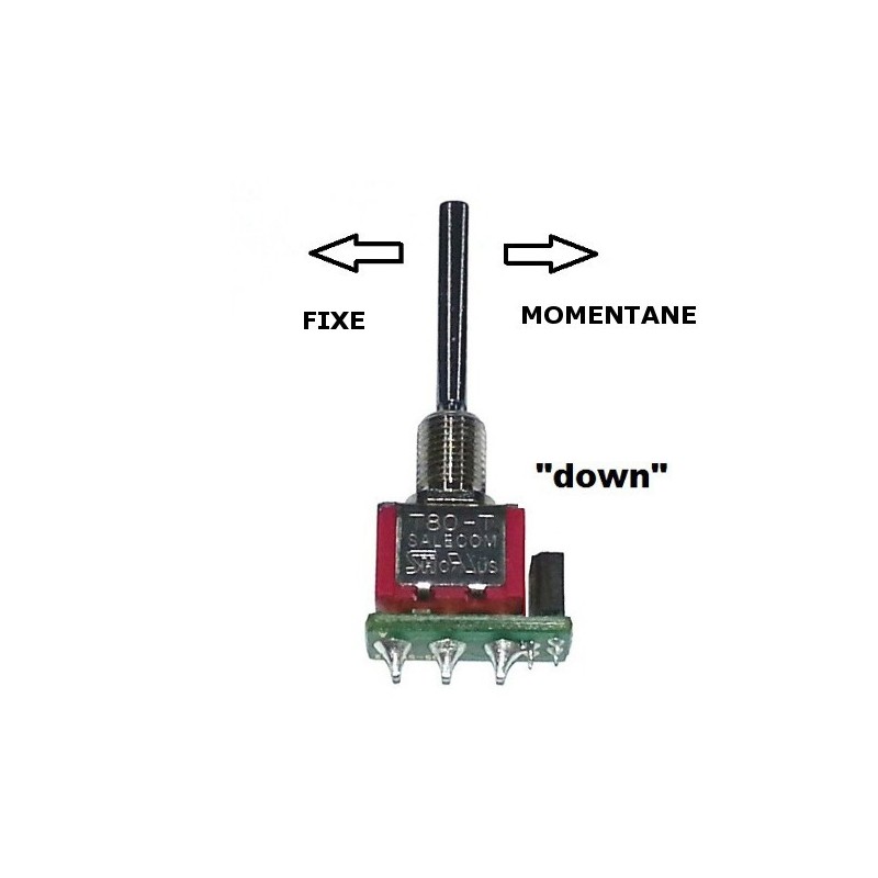Tx Switches - Long switch 3 positions DOWN momentary/fixed DS Jeti - FLASH RC