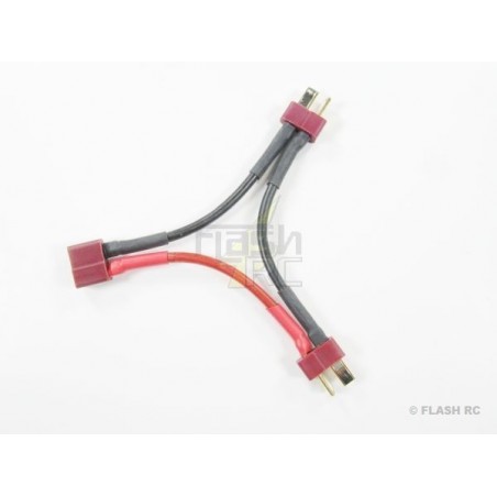 Cables serie/paralelo para baterías y motores - Cable serie Deans (Ø:2,50mm²,L:7cm) Muldental - FLASH RC