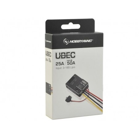 Switch Bec - Switch Bec 25A - 5.2/6V/7.4/8.4V (3 to 18S) - Hobbywing - FLASH RC