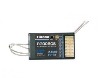 2.4GHz S-FHSS/FHSS/T-FHSS FUTABA - R2006GS 2.4GHZ Futaba 6 Channel FHSS Receiver - FLASH RC