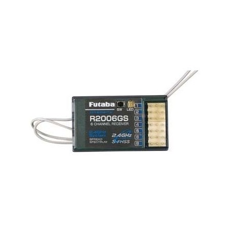 2.4GHz S-FHSS/FHSS/T-FHSS FUTABA - R2006GS 2.4GHZ Futaba 6 canali FHSS Ricevitore - FLASH RC