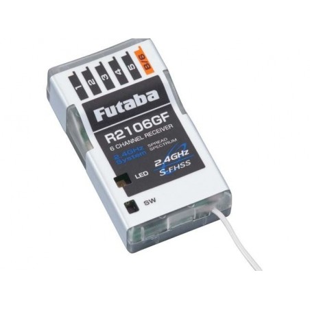 2.4GHz S-FHSS/FHSS/T-FHSS FUTABA - R2106GF Receptor 2.4GHZ Futaba 6 Canales FHSS - FLASH RC