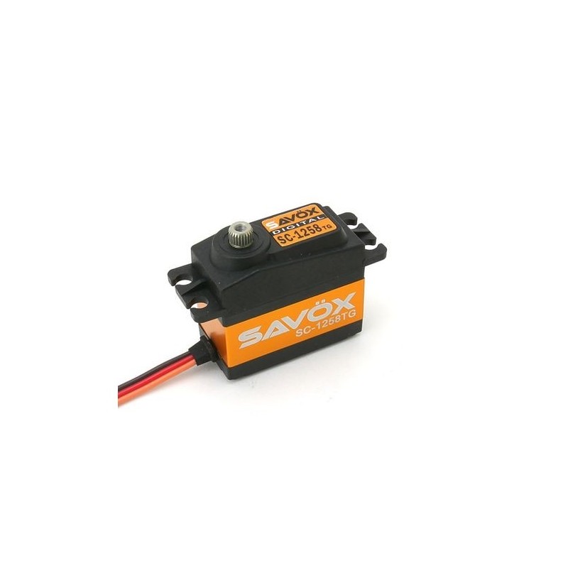 Servos - Savox SC-1258TG+ titanium standard digital servo (52g, 12kg.cm, 0.08s/60°) - FLASH RC