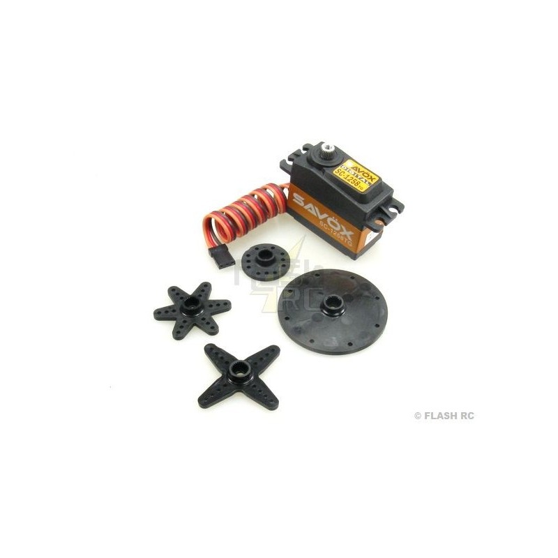 Servos - Savox SC-1258TG+ titanio servo digital estándar (52g, 12kg.cm, 0.08s/60°) - FLASH RC