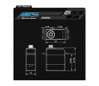 Servos - Servo slim alu digital metal DS6125-E Mks - FLASH RC 2