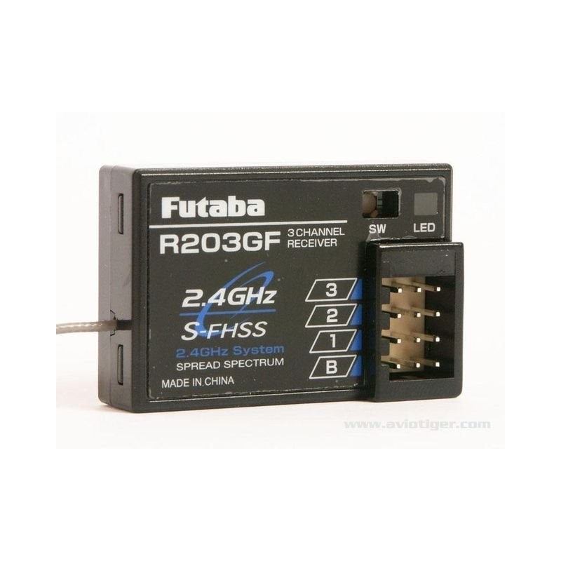 2.4GHz S-FHSS/FHSS/T-FHSS FUTABA - R203GF S-FHSS 2.4GHZ Receptor Futaba - FLASH RC
