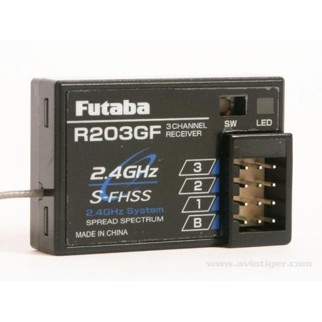 2.4GHz S-FHSS/FHSS/T-FHSS FUTABA - R203GF S-FHSS 2.4GHZ Receptor Futaba - FLASH RC
