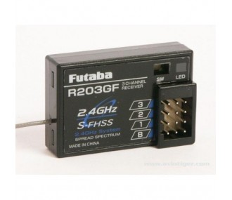 2.4GHz S-FHSS/FHSS/T-FHSS FUTABA - R203GF S-FHSS 2.4GHZ Receiver Futaba - FLASH RC 2