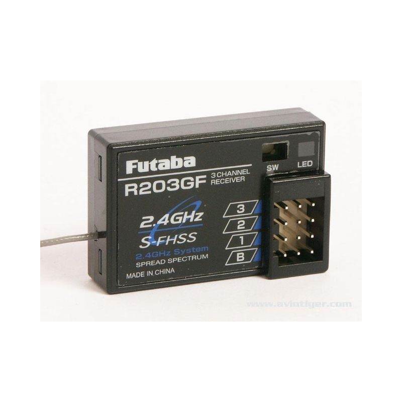 2.4GHz S-FHSS/FHSS/T-FHSS FUTABA - R203GF S-FHSS 2.4GHZ Receptor Futaba - FLASH RC