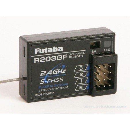 2.4GHz S-FHSS/FHSS/T-FHSS FUTABA - Empfänger R203GF S-FHSS 2.4GHZ Futaba - FLASH RC