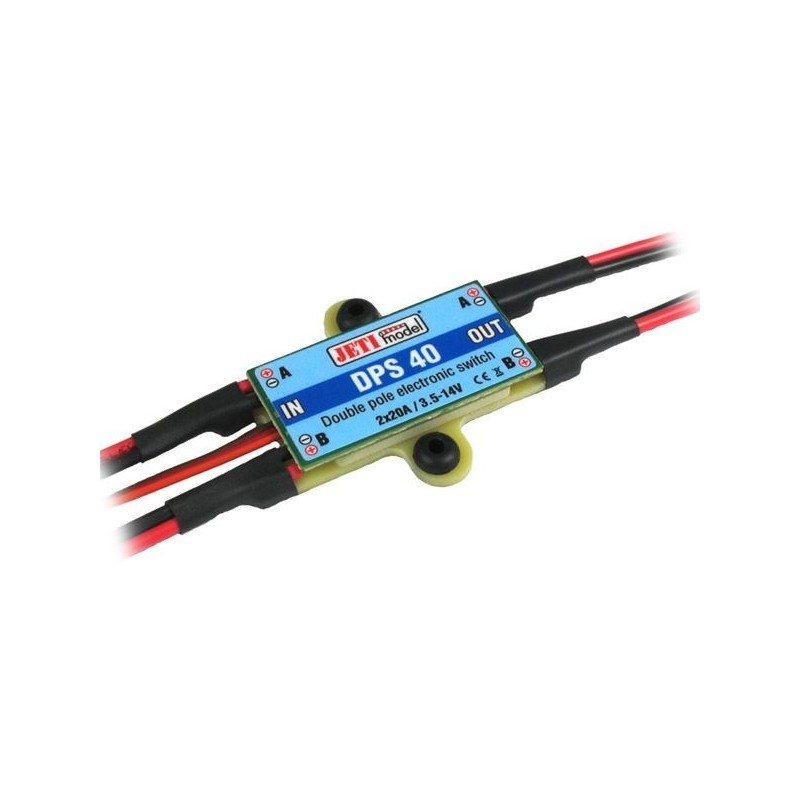 Elektronische / magnetische Schalter - Double Inter 2x20A DPS40 Jeti - FLASH RC