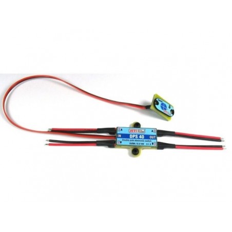Interruptores electrónicos / magnéticos - Double Inter 2x20A DPS40 Jeti - FLASH RC