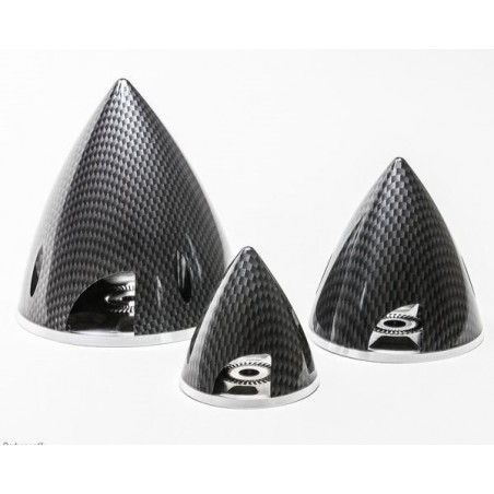 Plastic cones (fixed propellers) - Plastic cone 'carbon' dia.45mm Aeronaut - FLASH RC
