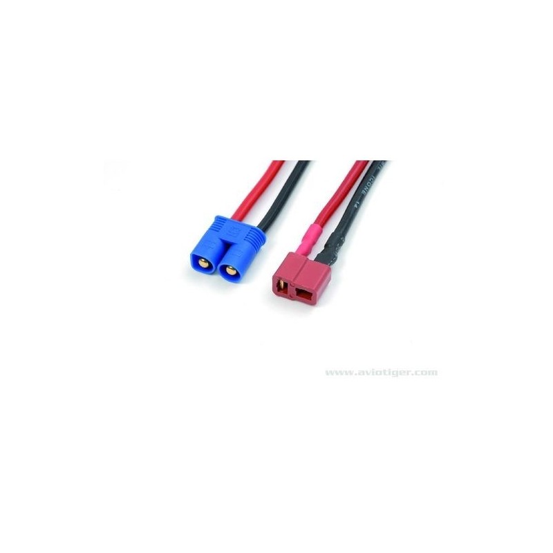 Adapters/extensions for batteries & motors - Adaptateur Deans femelle EC3 male - FLASH RC