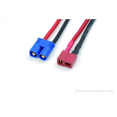Adaptadores de batería y motor - Adaptateur Deans femelle EC3 male - FLASH RC