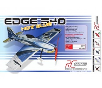 RC-Flugzeug Factory Edge 540 'Backyard Series' Hotblue ca.0.80m 2