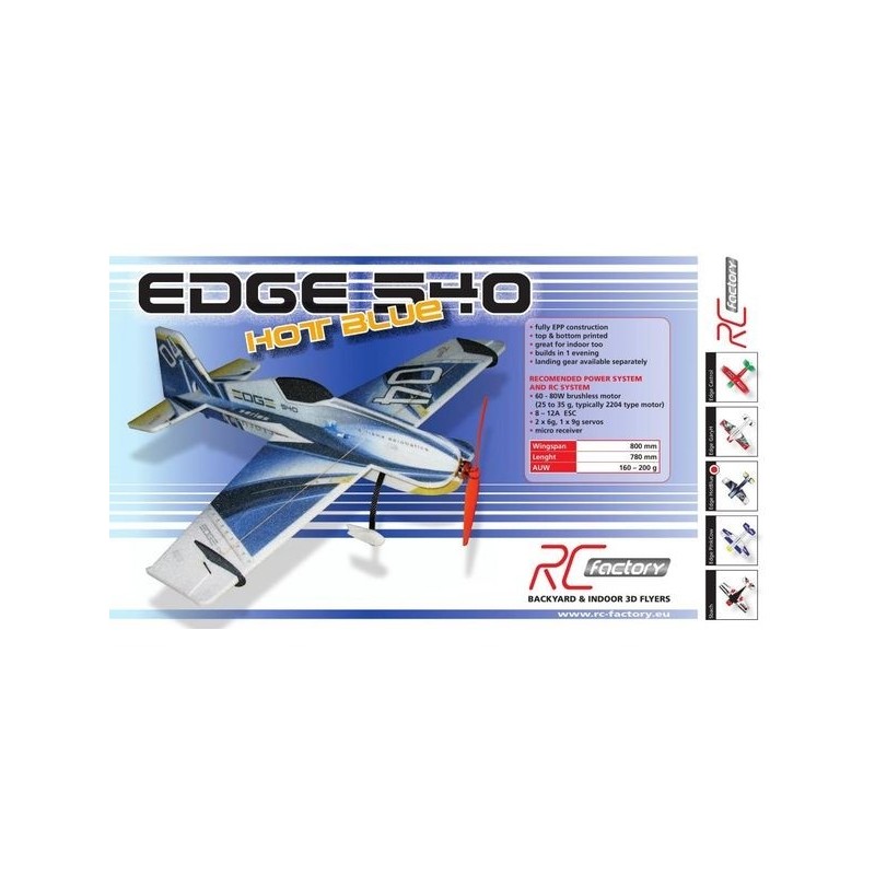 Fabbrica Edge 540 'Backyard Series' Hotblue RC Aircraft circa 0.80m