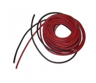 Cavi per batterie, motori, ecc... - cavo flessibile 5,3mm²-2x1m silicone rosso+nero (10AWG) - FLASH RC