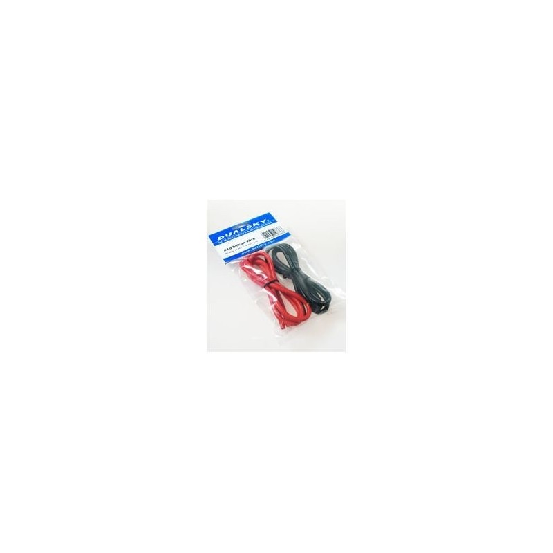 cable souple 5.3mm²-2x1m silicone rouge+Noir (10AWG) - FLASH RC