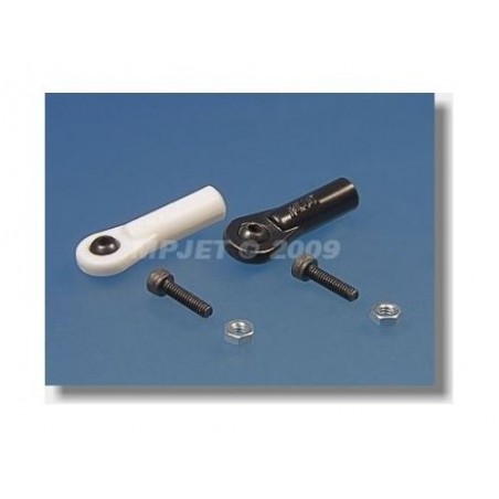 2330 - Chape M2 rotule percée 2mm + boulons (2pcs) - Mp Jet - FLASH RC