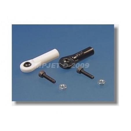 Rótula taladrada - 2332 - Rótula taladrada M2.5 2mm + tornillos (2pcs) - Mp Jet - FLASH RC