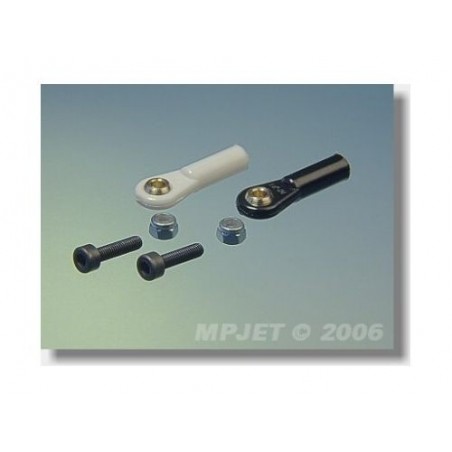 Drilled ball joint - 2454 - Clevis M3 drilled ball joint 3mm + bolts (2pcs) - Mp Jet - FLASH RC