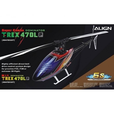 RC Helicopters - Align T-Rex 470LP Dominator Super Combo RH47E02X - FLASH RC