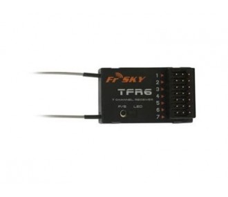 FASST FUTABA Receptores Compatibles - TFR6 Rx Frsky 7 Canales 2.4GHz FASST Futaba - FLASH RC 2