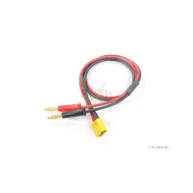 Für Antriebsbatterien - Ladekabel XT60 Silikon Ø4mm L:30cm Muldental - FLASH RC