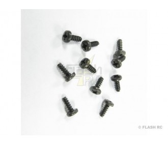 Schrauben für Höhenruder, Befestigung - Schraube für Höhenruder Kunststoff 3x8 10St Futaba - FLASH RC